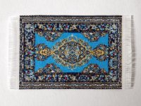 ラグ　機械織り　 4.7ｃｍ x 6.6cm(フリンジ込み8ｃｍ）