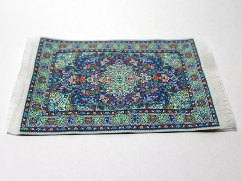 画像2: ラグ　機械織り　 10 x 14cm　（フリンジ込み16.3cm） (2)