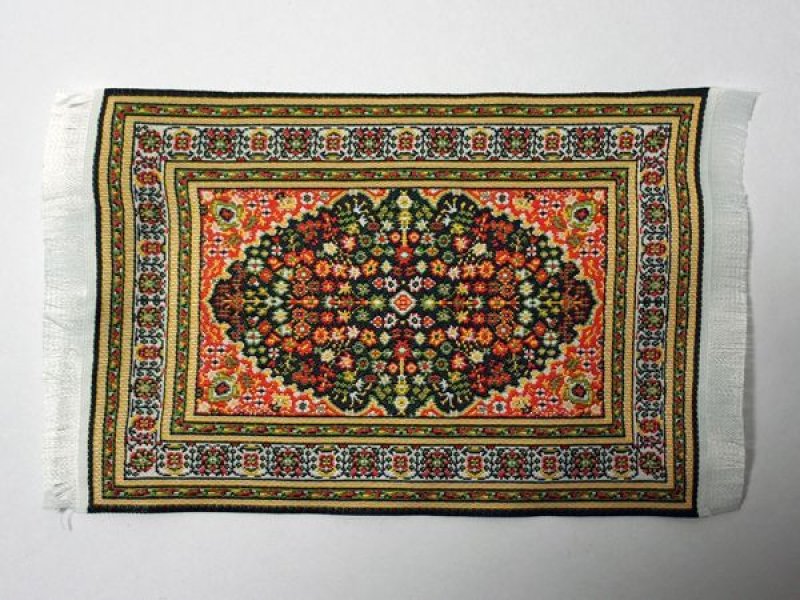 画像1: ラグ　機械織り　 10 x 14cm　（フリンジ込み16.3cm） (1)