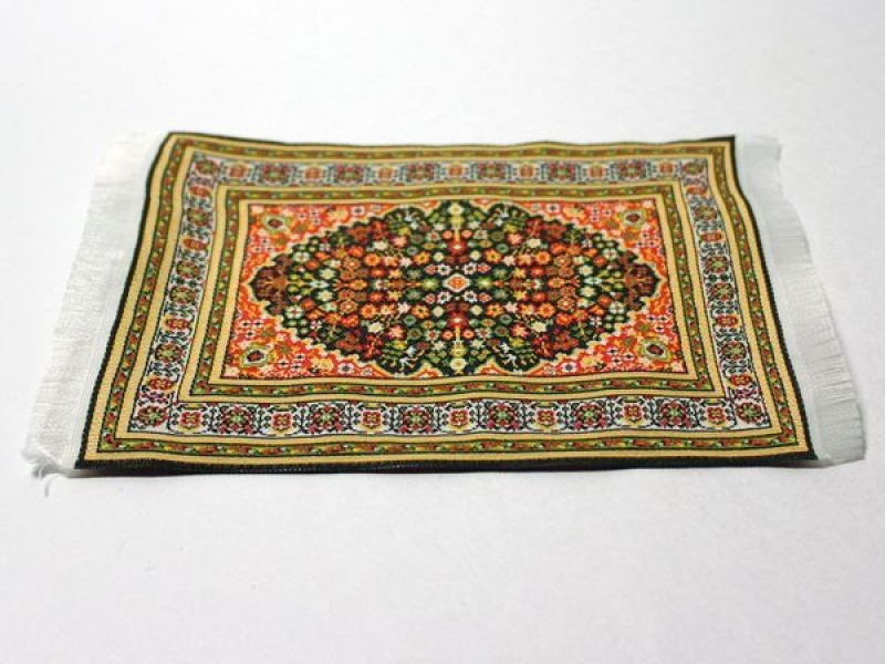 画像2: ラグ　機械織り　 10 x 14cm　（フリンジ込み16.3cm） (2)