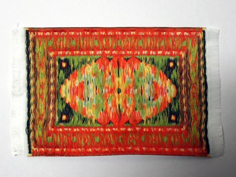 画像3: ラグ　機械織り　 10 x 14cm　（フリンジ込み16.3cm） (3)