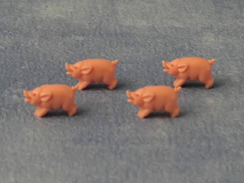 1/12サイズのドールハウス用ミニチュアブタの置物です