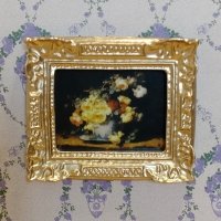 額入り絵　フラワー