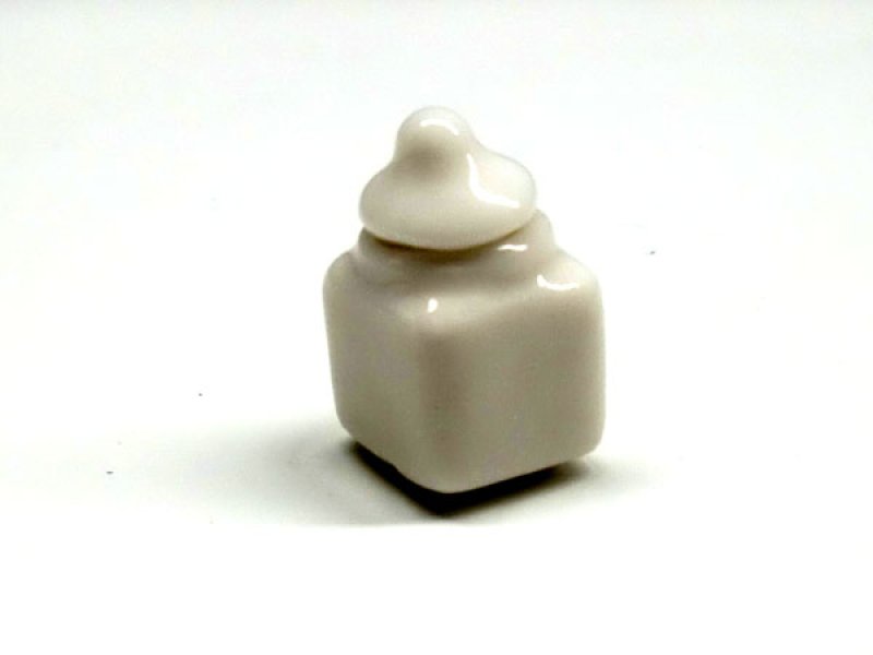 画像2: ジャー　ポーセリアン　四角 (2)