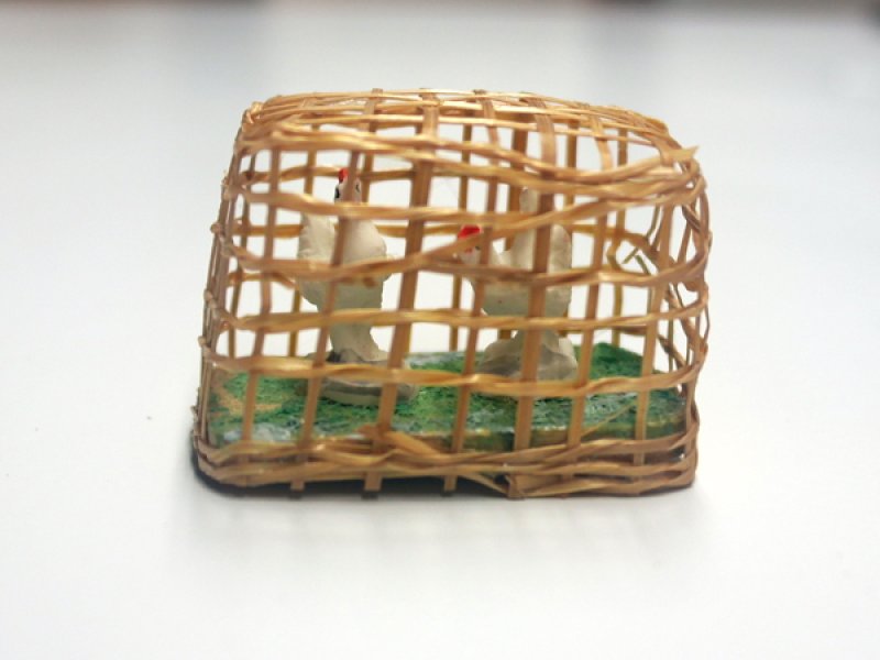 1/12サイズのドールハウス用ミニチュア鶏小屋です