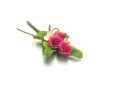 1/12サイズのドールハウス用ミニチュア薔薇のブーケです