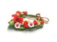 1/12サイズのドールハウス用ミニチュア薔薇のガーランドです