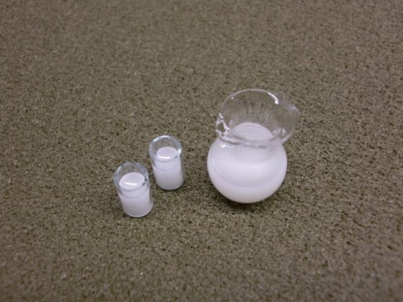 画像2: ミルク　ジャグ　＆　グラス2個　セット (2)