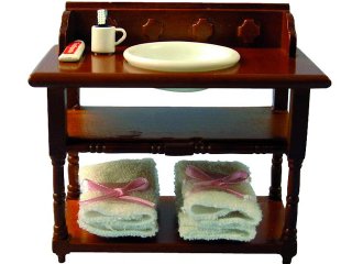 1/12サイズのドールハウス部品 バスルーム家具・小物