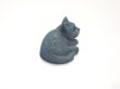 1/12サイズのドールハウス用ミニチュア猫　（グレイ　キャット）です