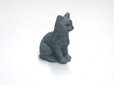 1/12サイズのドールハウス用ミニチュア猫　（グレイ　キャット）です