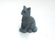1/12サイズのドールハウス用ミニチュア猫　（グレイ　キャット）です