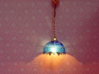 照明　吊り下げ　ティファニー　ブルー