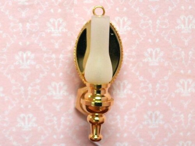 画像1: 照明　壁用 オイルランプ　ミラー付スコンス (1)