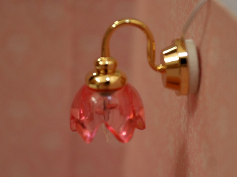 画像4: 照明　壁用リリー　ピンク (4)