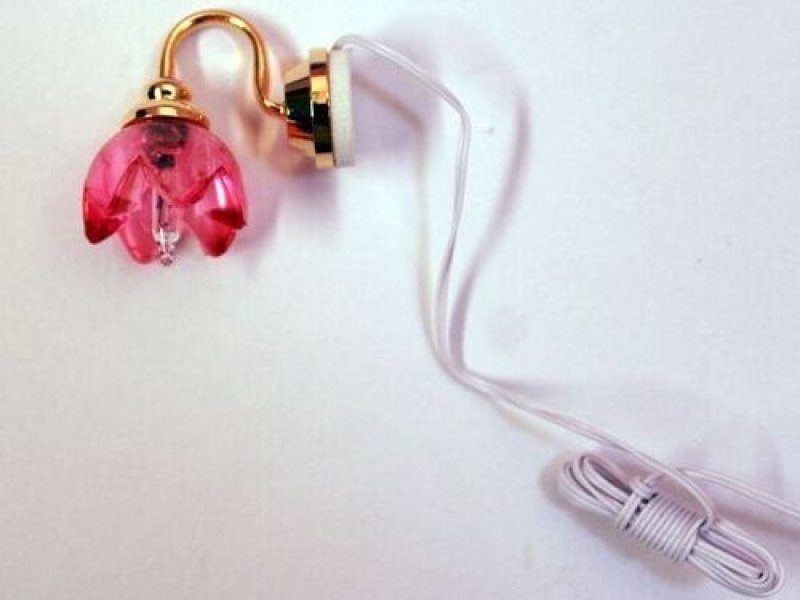 画像5: 照明　壁用リリー　ピンク (5)