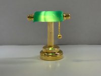 デスクランプ　グリーン　LED　（電池付）