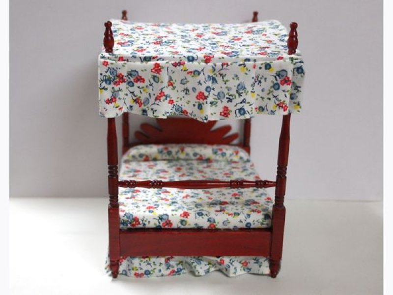 画像4: ４ポスター（四柱式）・ベッド　天蓋付き (4)