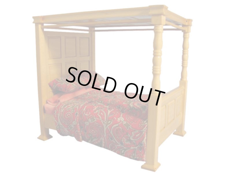 画像1: 1/12サイズ  ４ポスター（四柱式）・ベッド　天蓋付き (1)