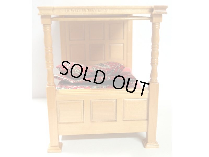 画像3: 1/12サイズ  ４ポスター（四柱式）・ベッド　天蓋付き (3)