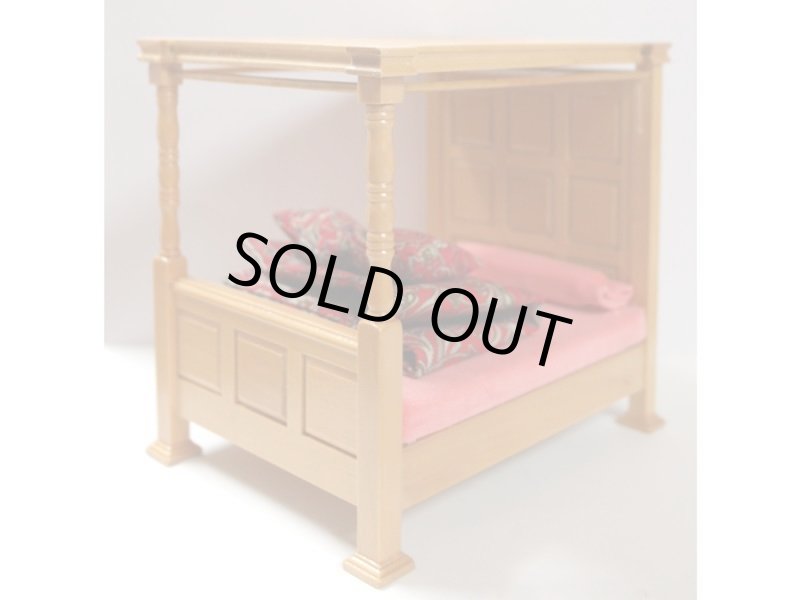 画像4: 1/12サイズ  ４ポスター（四柱式）・ベッド　天蓋付き (4)
