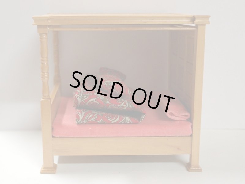 画像5: 1/12サイズ  ４ポスター（四柱式）・ベッド　天蓋付き (5)