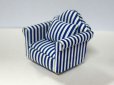 画像3: アーム・チェア　ブルー・ストライプ (3)