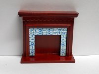 暖炉　マントルピース　タイル貼り