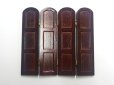 1/12サイズのドールハウス用ミニチュア4パネル　スクリーン　マホガニーです