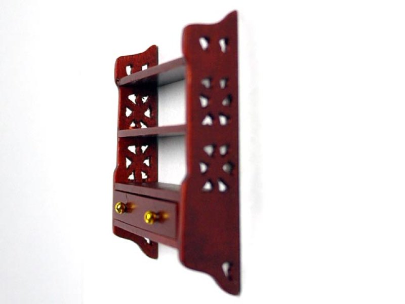 画像2: シェルフ 棚　マホガニー (2)