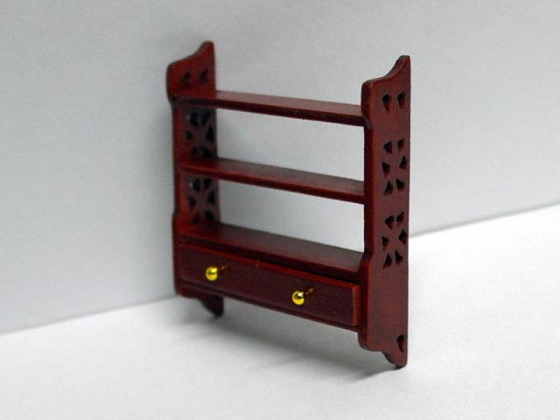 画像3: シェルフ 棚　マホガニー (3)