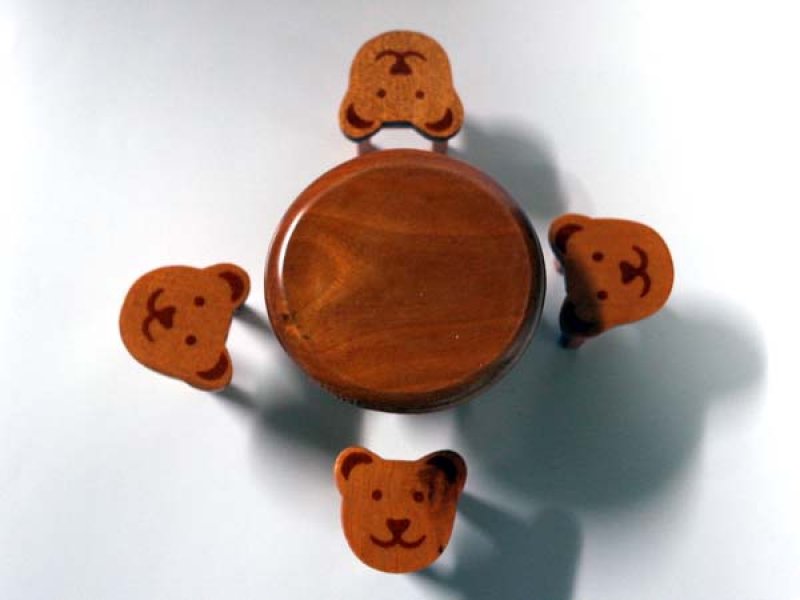 画像2: ベア　テーブル＆チェア4脚セット (2)