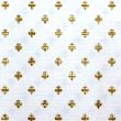 画像1: 壁紙　55.88cm x 76.33cm  White/Gold FleurDeLys (1)