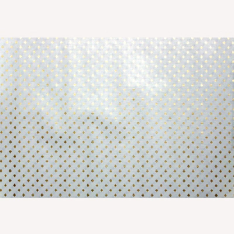 画像2: 壁紙　55.88cm x 76.33cm  White/Gold FleurDeLys (2)