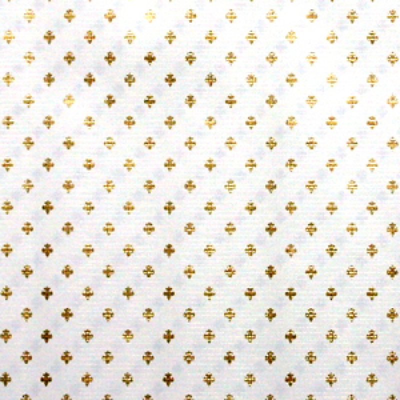 画像3: 壁紙　55.88cm x 76.33cm  White/Gold FleurDeLys (3)