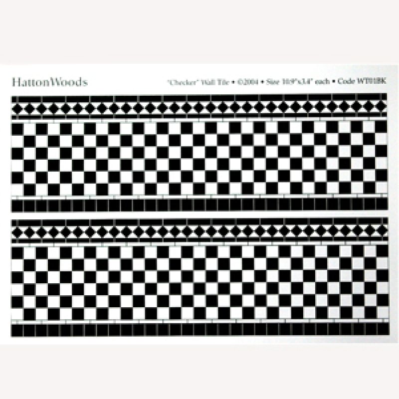 画像3: 壁用タイル　278x86mm　x　2　 Black & White　光沢厚紙　 (3)