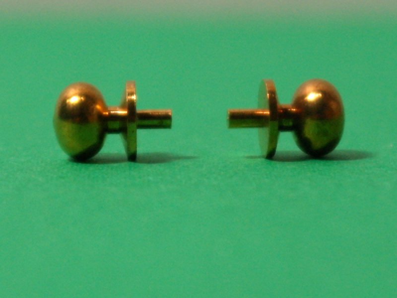 画像1: ドアノブ　真鍮　ペア（２個） (1)