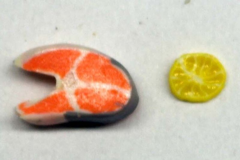ミニチュア 1/12スケール サーモン＆レモンスライス