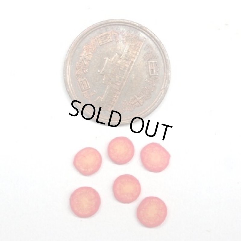 ミニチュア 1/12スケール トマト　スライス　6枚入り