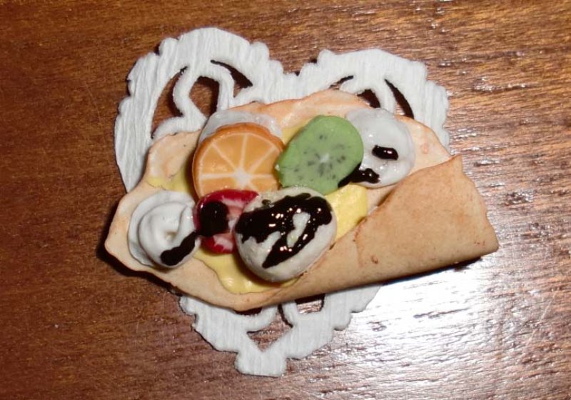 ミニチュア 1/12   スケールクレープ　A　ドイリー付