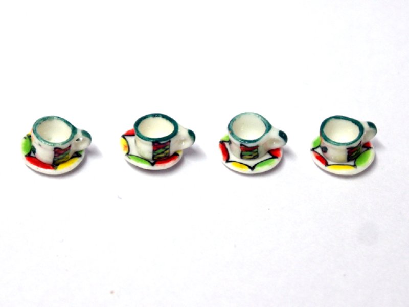 画像2: カップ&ソーサー　4客セット (2)