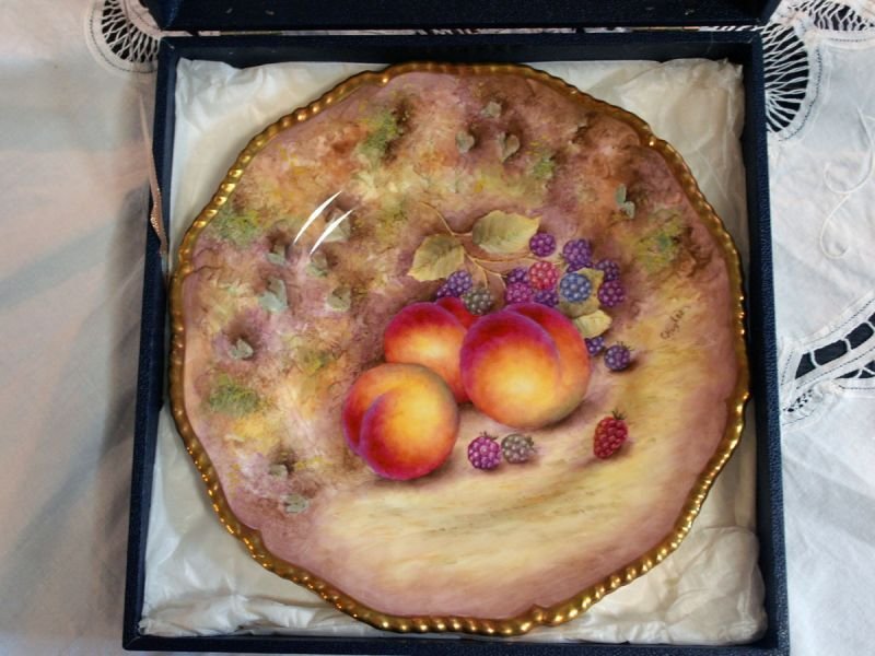画像10: プレート　Royal Worcester ロイヤル ウースター Orchard Fruit /オーチャード フルーツ　22金 (10)