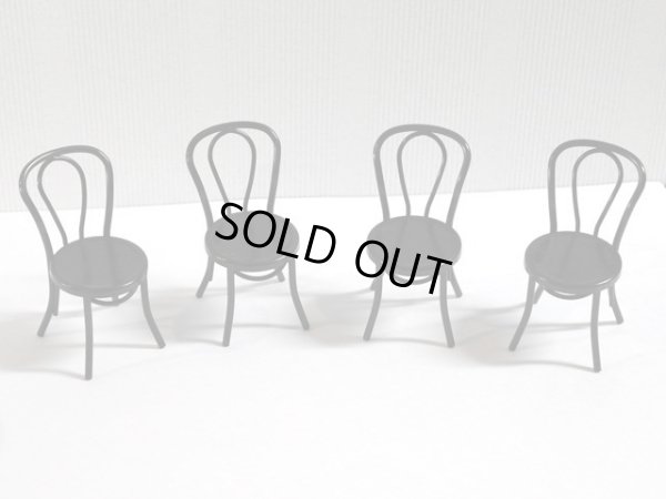 画像3: カフェ　テーブル&チェア4脚セット　ブラック