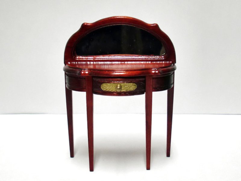 画像2: 半円テーブル・ミラーバック　マホガニー (2)