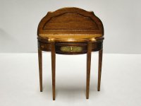 半円テーブル　ウォルナット