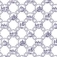 タイル"Beatrix"　Navy