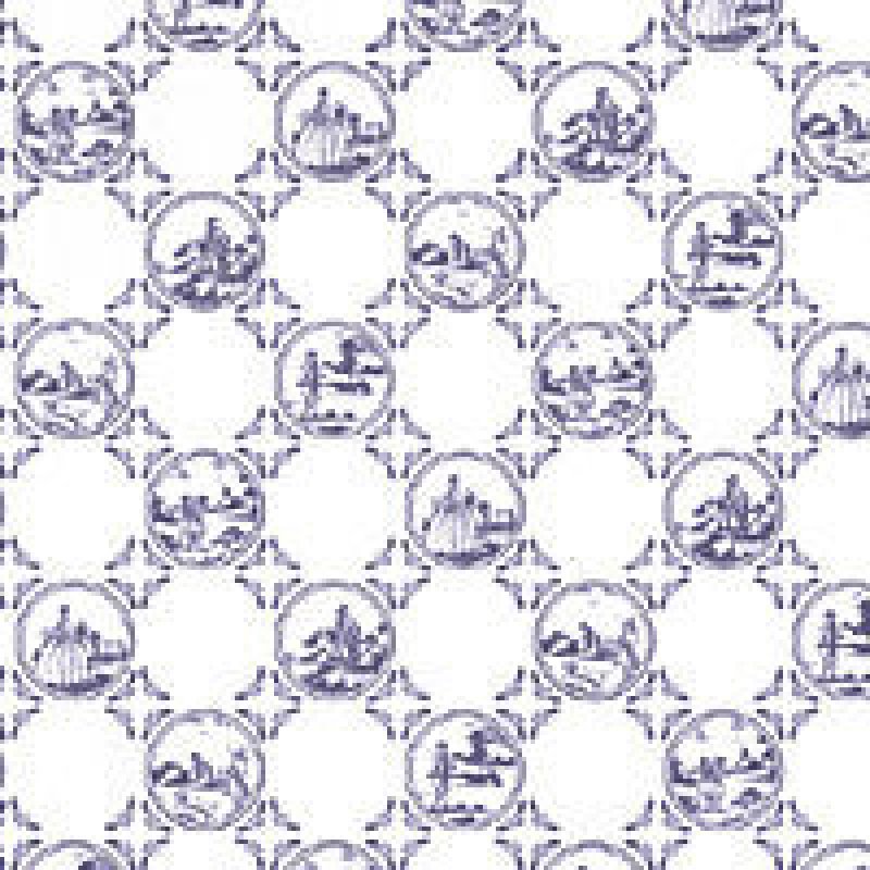 画像1: タイル"Beatrix"　Navy (1)