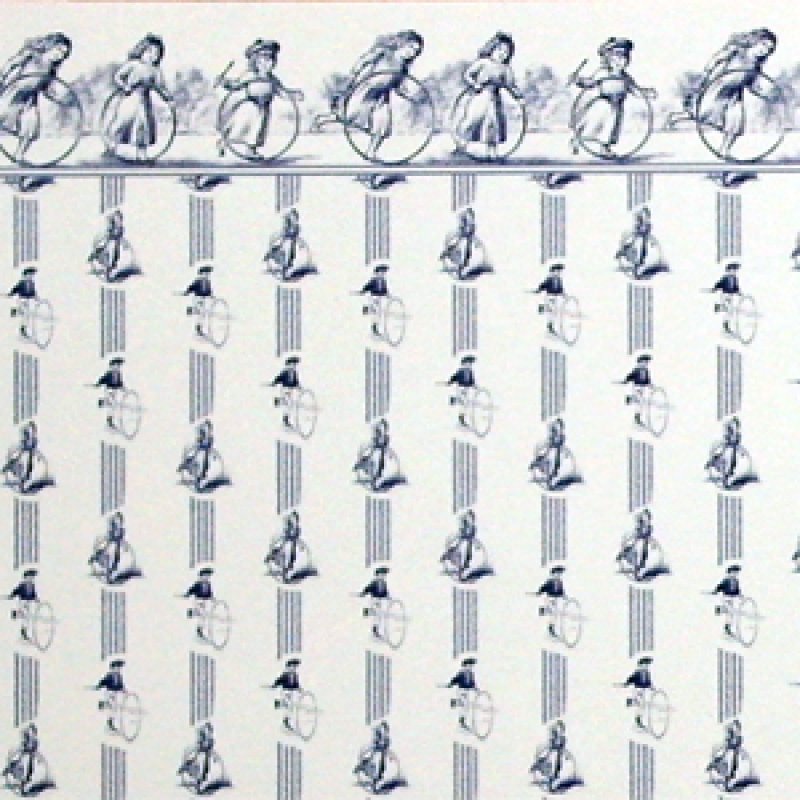 画像3: 壁紙　A3 (297 × 421 ミリ)　"Playtime"　Blue (3)