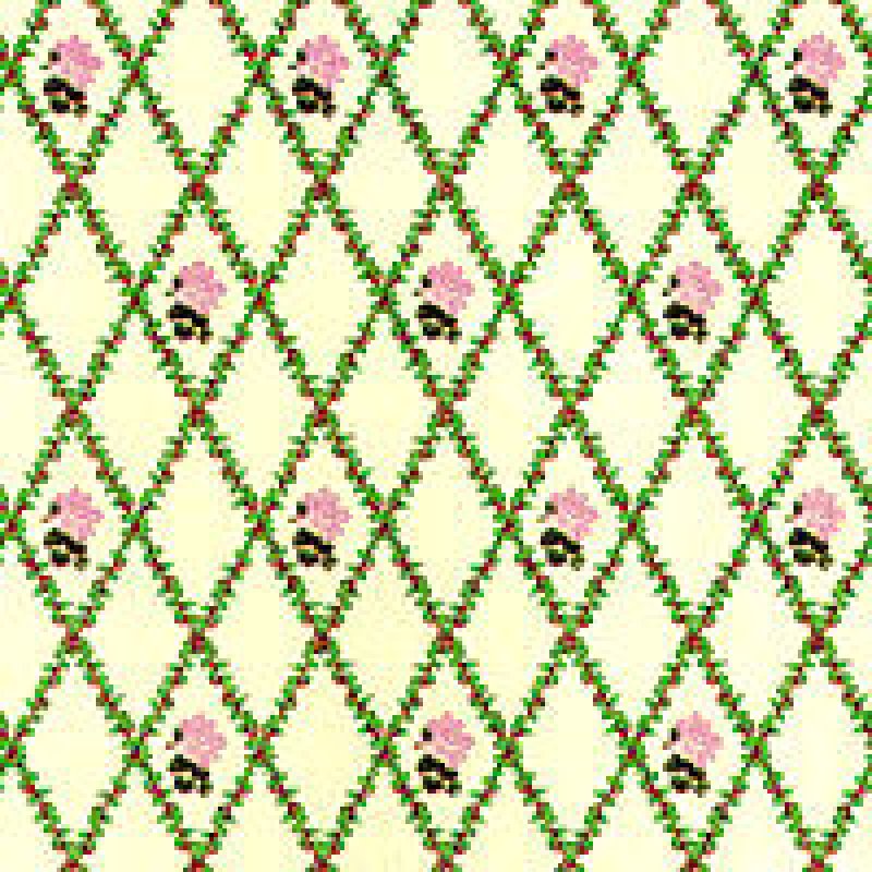 画像1: 壁紙 A3  "Jennifer"　Lilac/Cream (1)