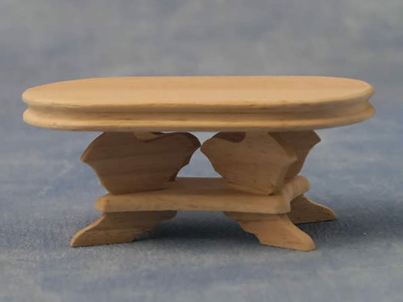 1/12サイズのドールハウス用ミニチュア　コーヒー　テーブル　未塗装